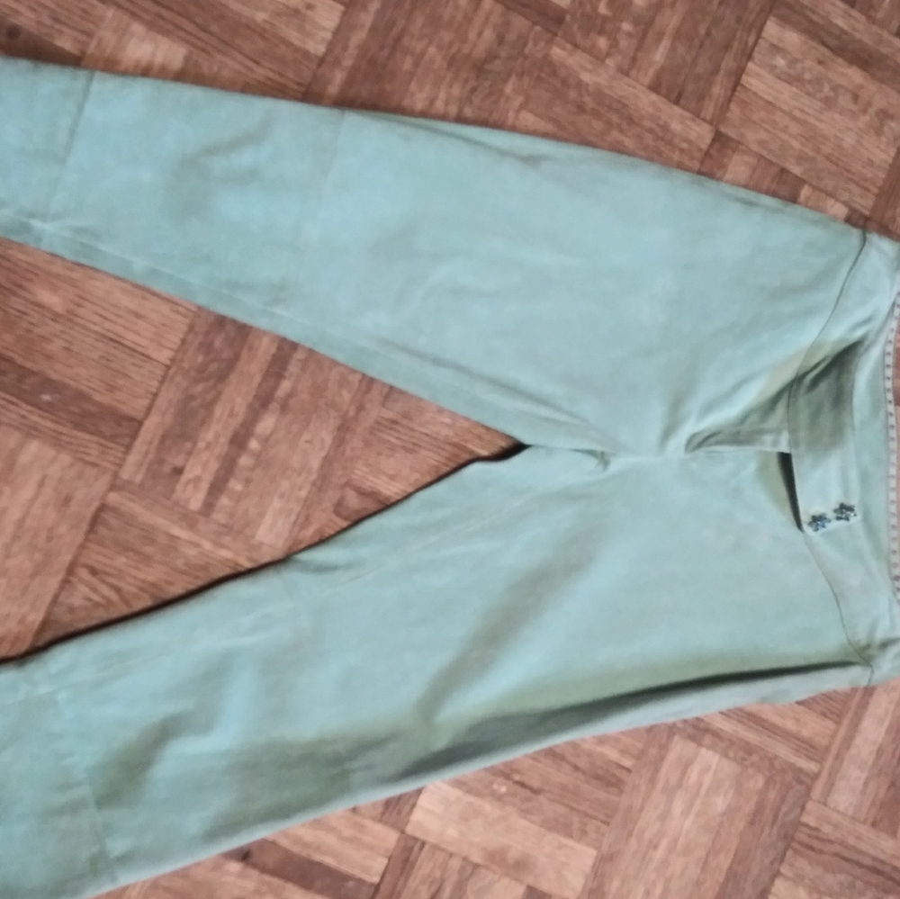 Suede cropped pants